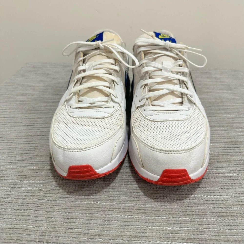 Size 12 -Nike Air Max Excee Hyper Blue White Red‎ Leather Tan Suede (CD4165-101)